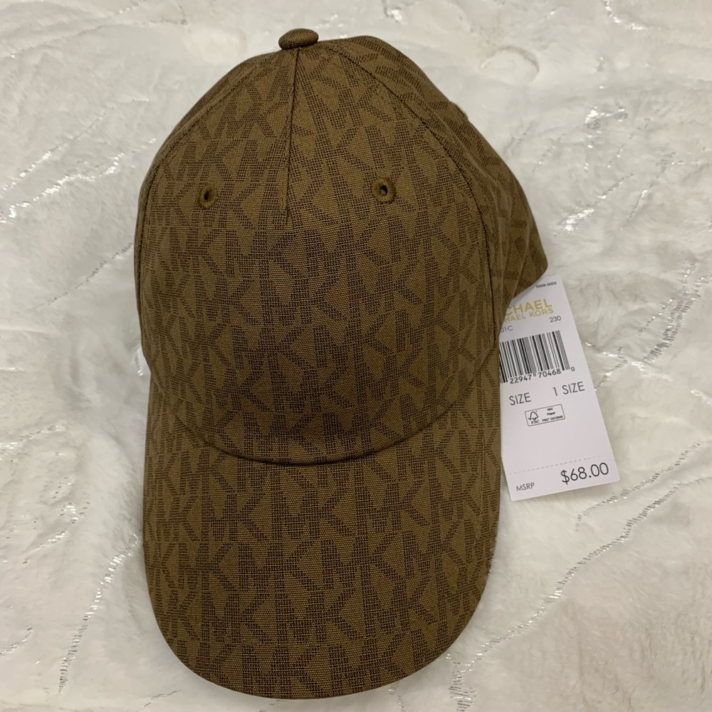 Michael Kors Tan Monogram Baseball Cap - Picture 3 of 5